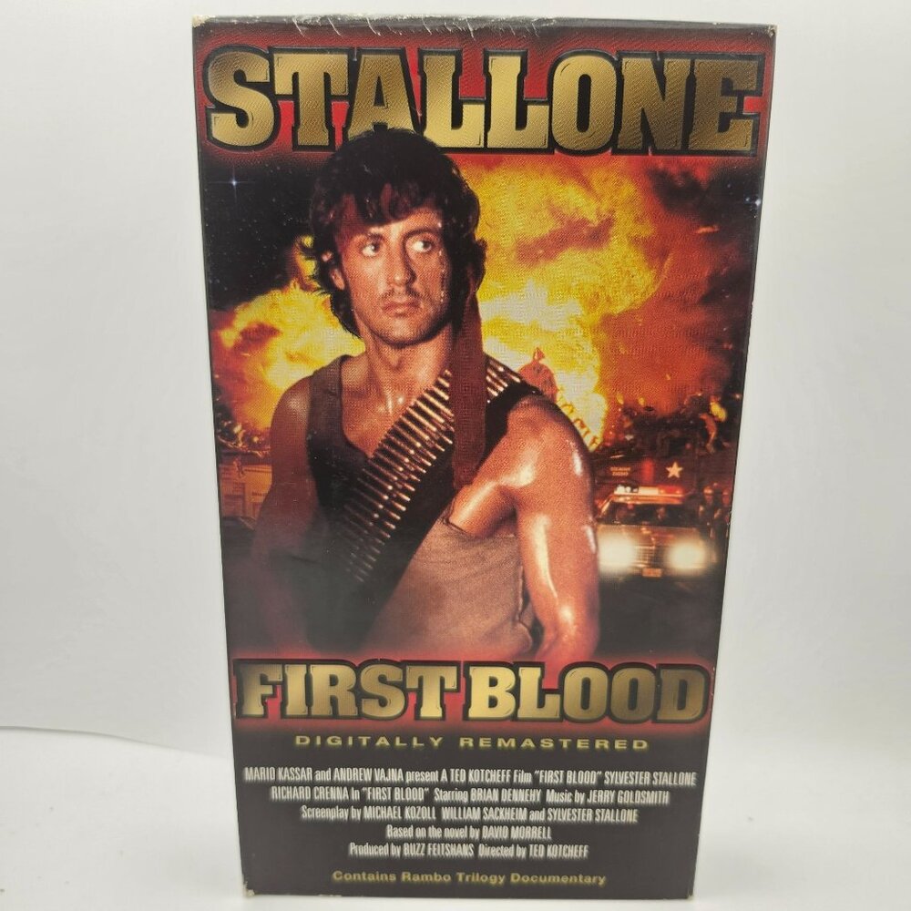 Rambo First Blood 1982 Digitally Remastered VHS Sylvester Stallone 1998 Artisan